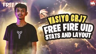 Vasiyo youtuber image banner free fire uid stats and layout