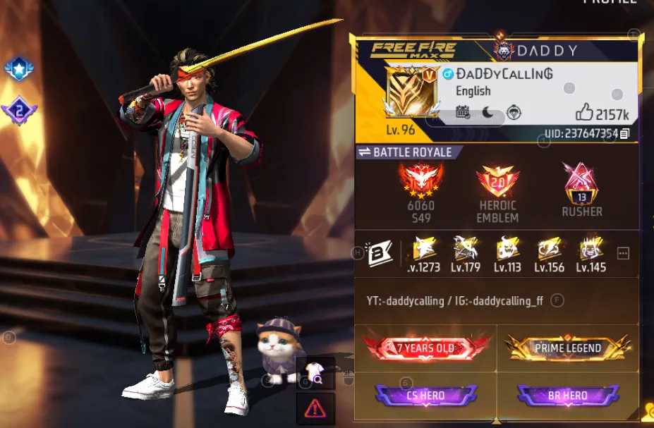 daddy calling free fire uid profile picture