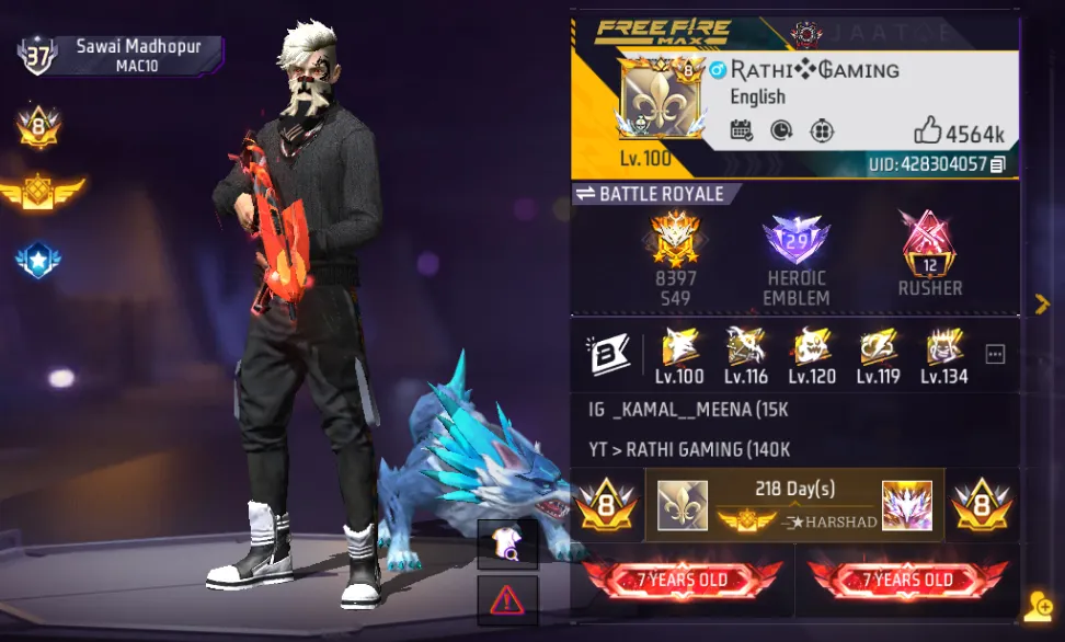 Rathi gaming free fire uid profile picture