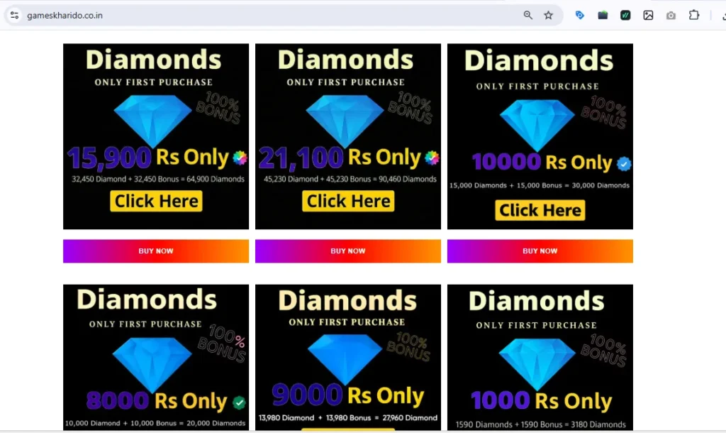 game kharido free fire dimaond topup image