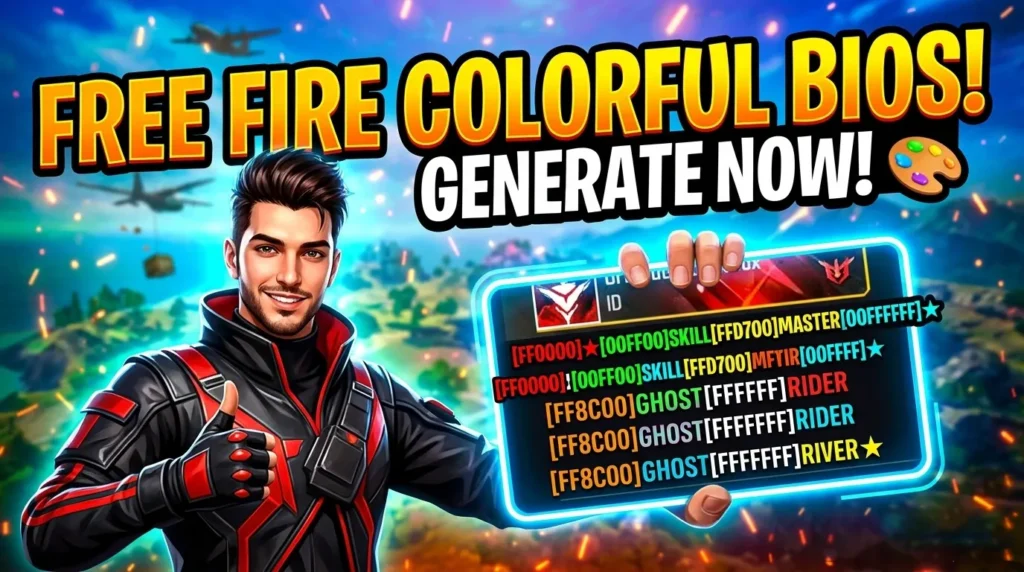 Free Fire Colourful Bio genertor image thumbnail