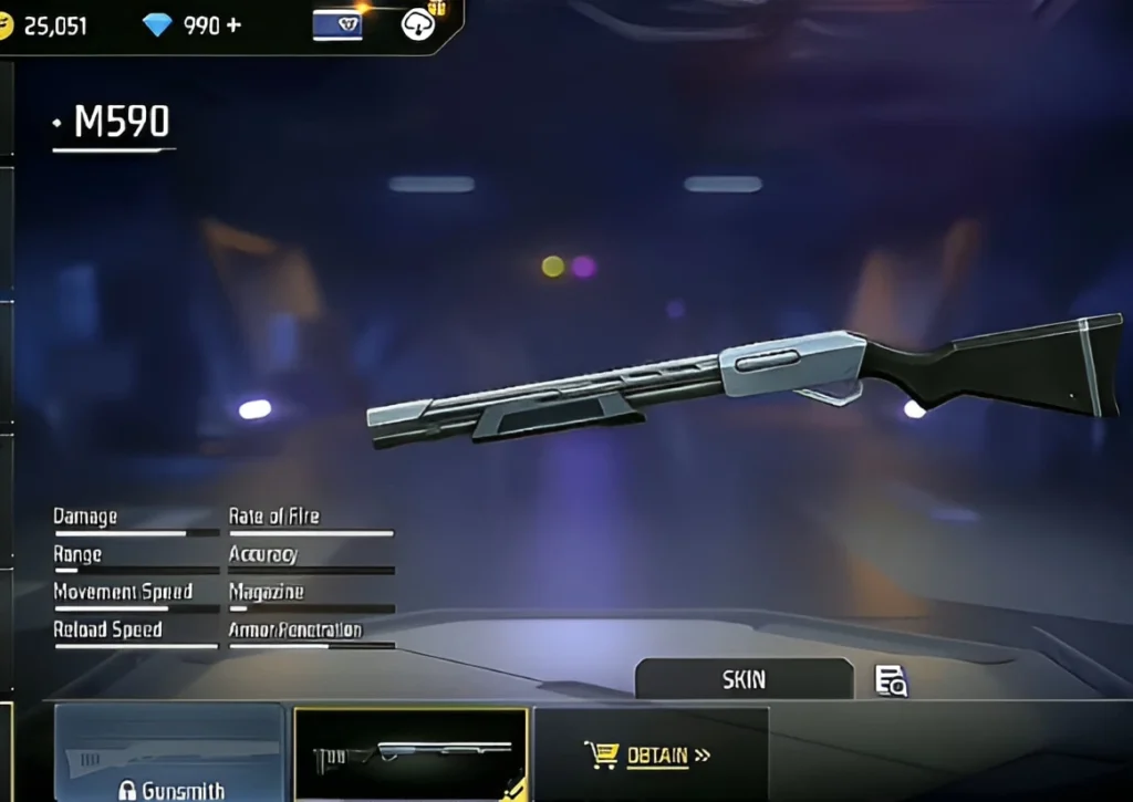 free fire m590 gun