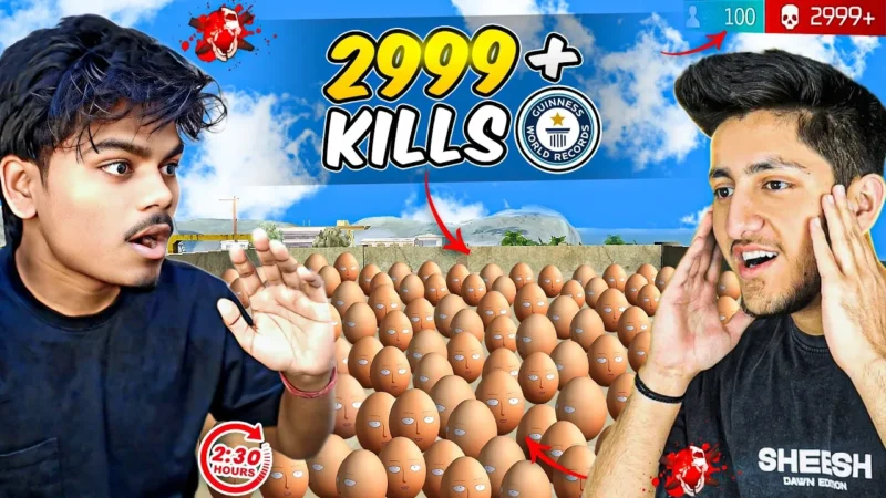 Highest Kills in free fire youtube thumbnail