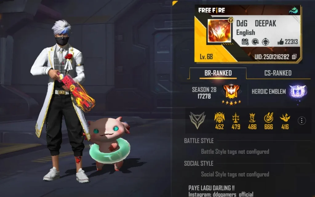 ddg gamer free fire uid picuture