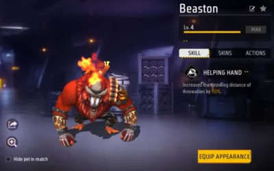Free Fire Beaston Pet – Helping Hand Ability & Guide