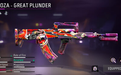 free fire groza gun great plunder gun skin