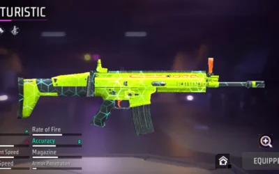 free fire gun scar futuristic gun skin