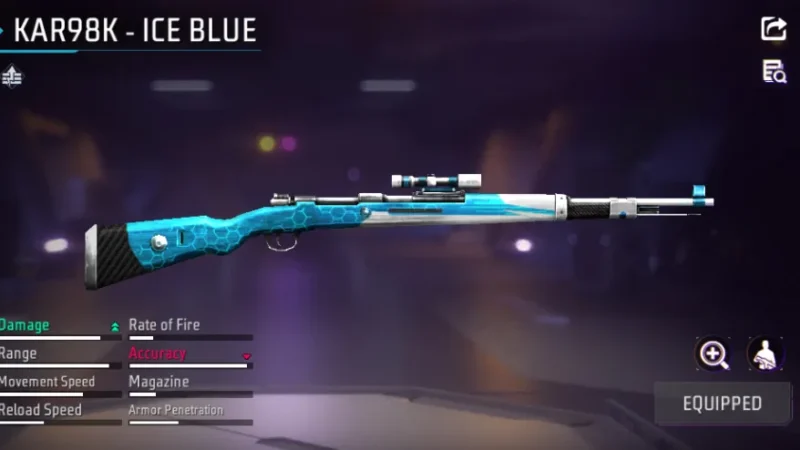 Free Fire Kar98k Gun – Stats, Attachments, Skins & Comparisons