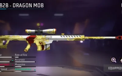 free fire m82b gun skin dragon mob
