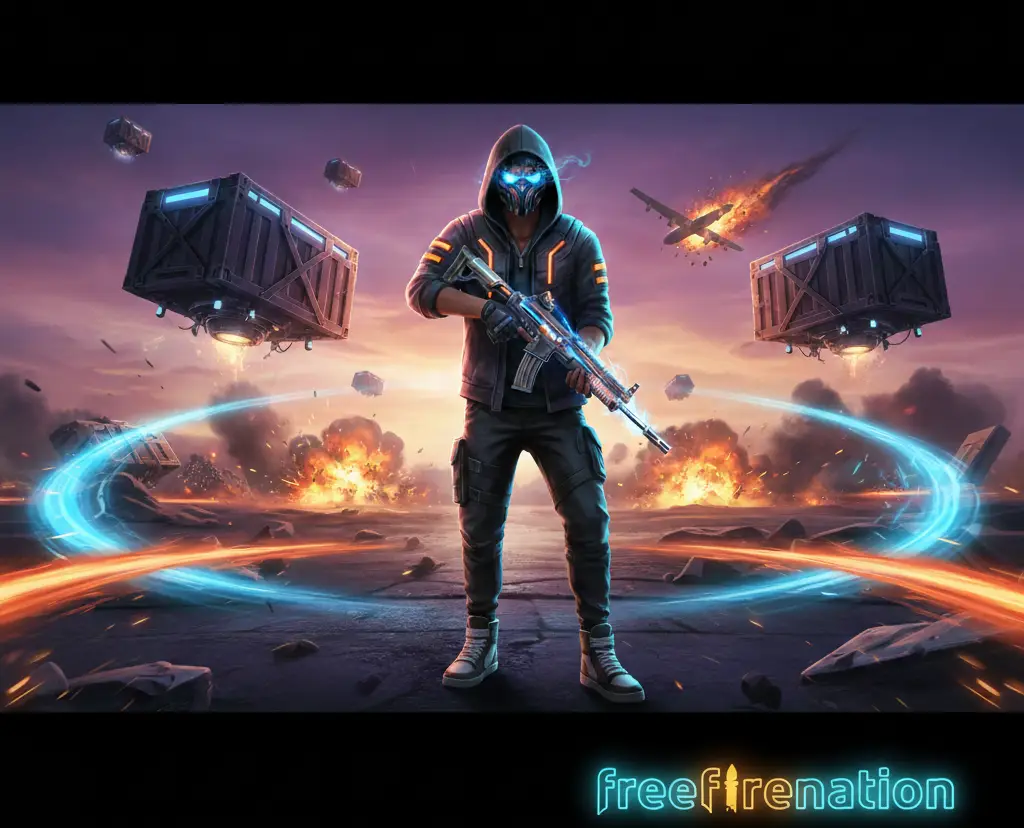 free fire action post player holding gun