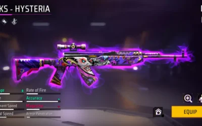 free fire sks gun systeria gun skin