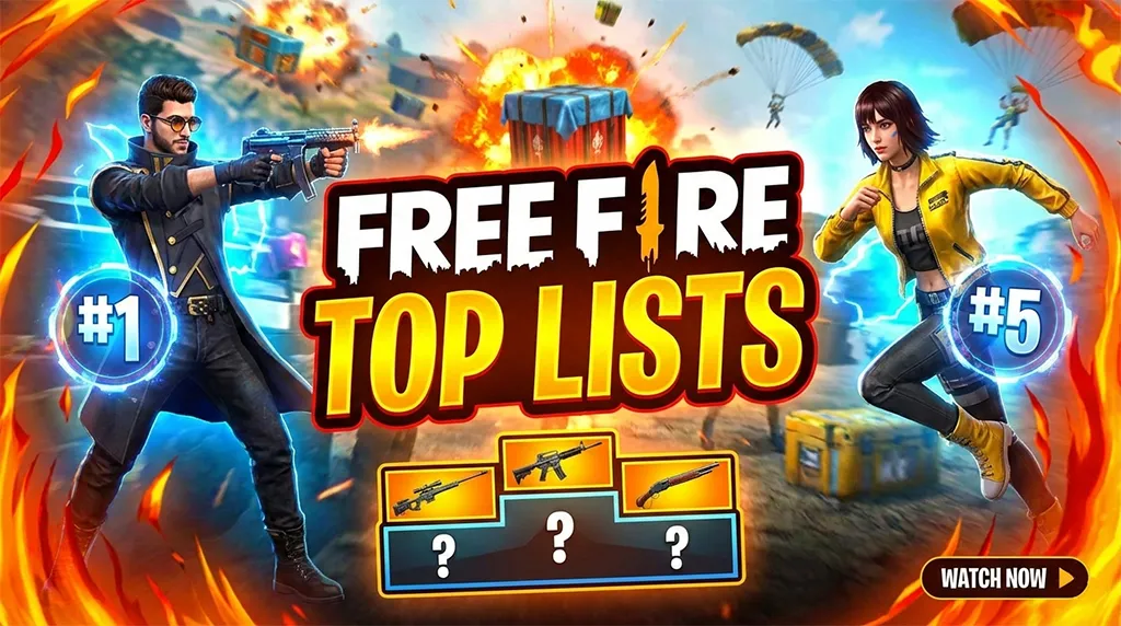 Free Fire Top Lists