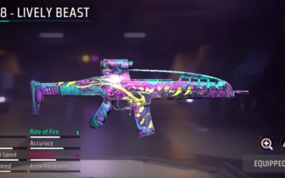 free fire xm8 gun lively beast gun skin