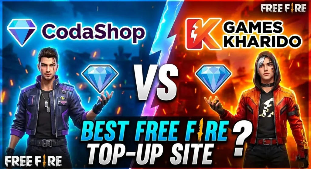 Codashop vs. Games Kharido : Which is Best for Free Fire Top-Ups