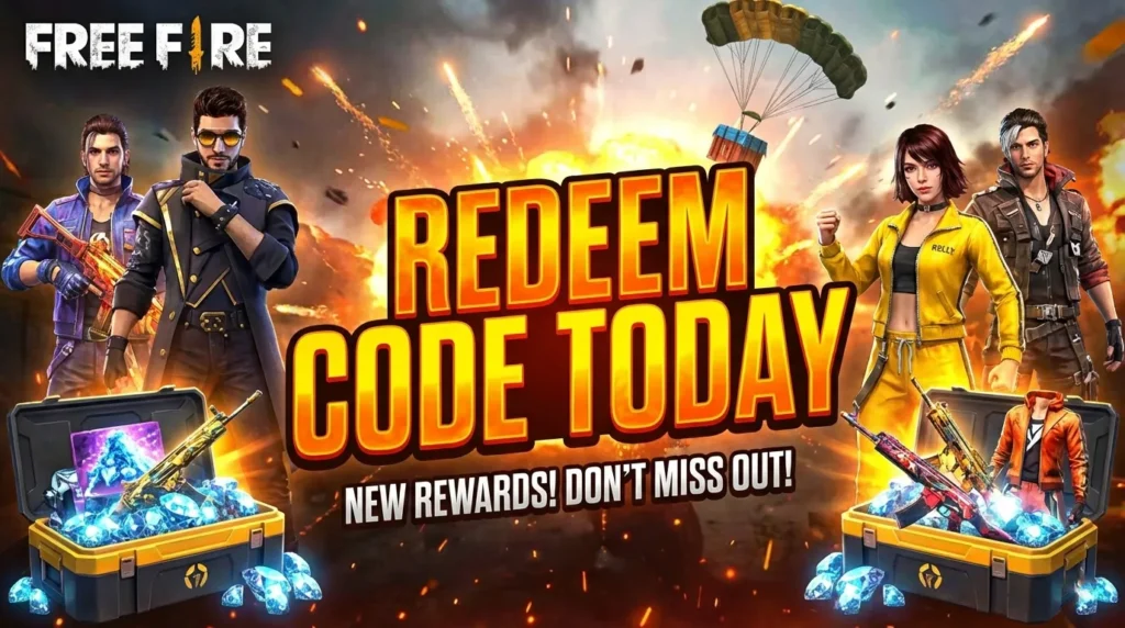 free fire redeem code today