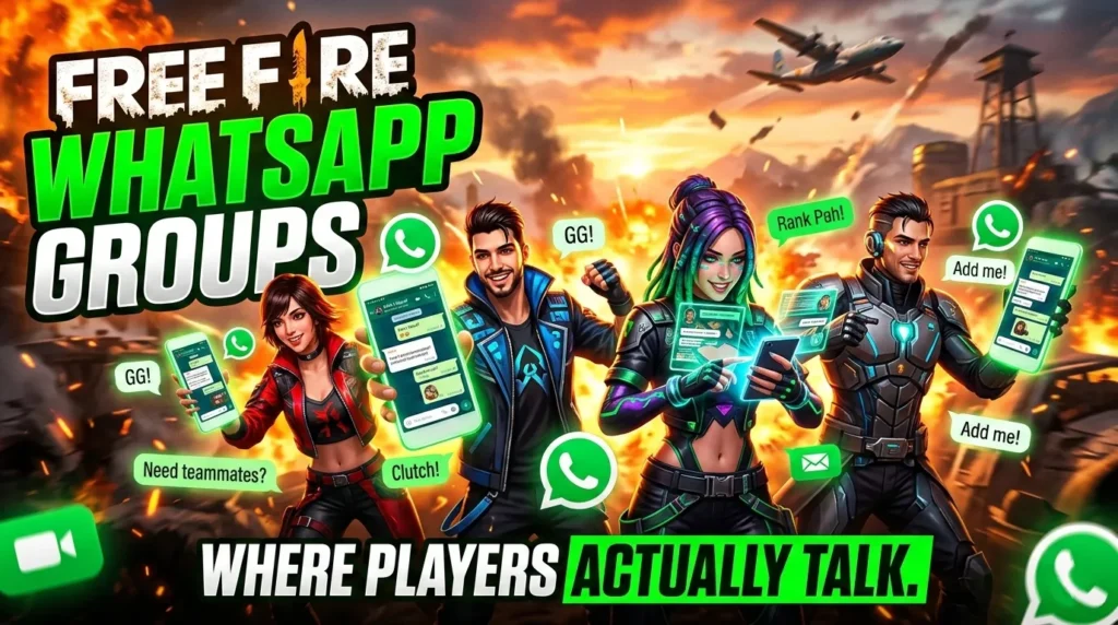 Free Fire WhatsApp Group Links 2026 (Members Can Chat!)