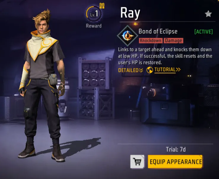 Ray Free Fire Character