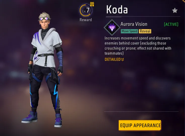 Koda Character Free Fire