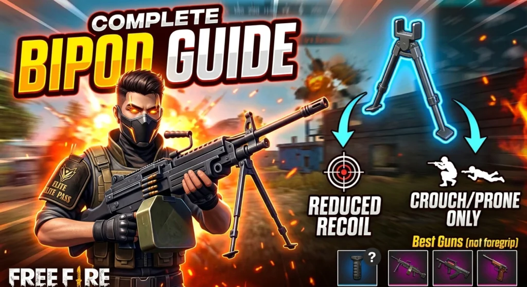 Free Fire Bipod: Complete Guide (How It Works, Best Guns & Myths)