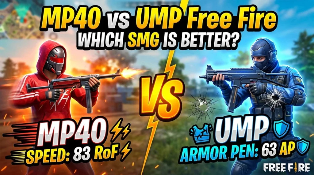 MP40 vs UMP Free Fire – Which SMG Is Better?