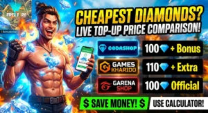 Free Fire Diamond Top Up Price Comparison