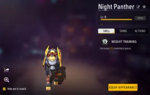 Free Fire Night Panther Pet