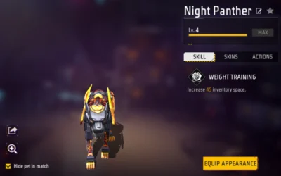 Free Fire Night Panther Pet