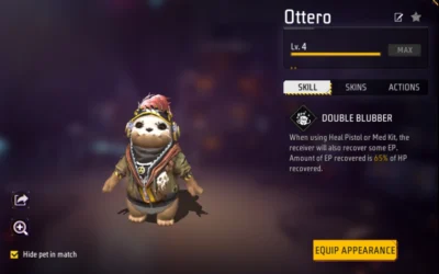 Free Fire Ottero Pet — Double Blubber Ability & Full Guide
