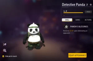 Free Fire Detective Panda Pet