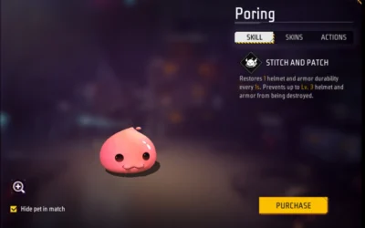 Free Fire Poring Pet — Stitch and Patch Ability & Guide